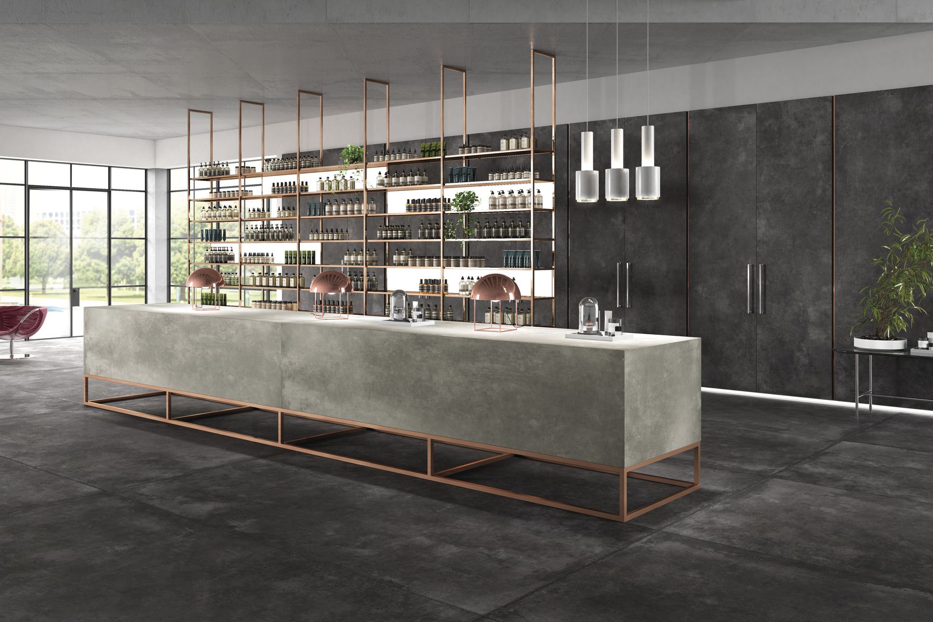 Cement / Resin Effect Porcelain Tiles - WALK ON MAXFINE